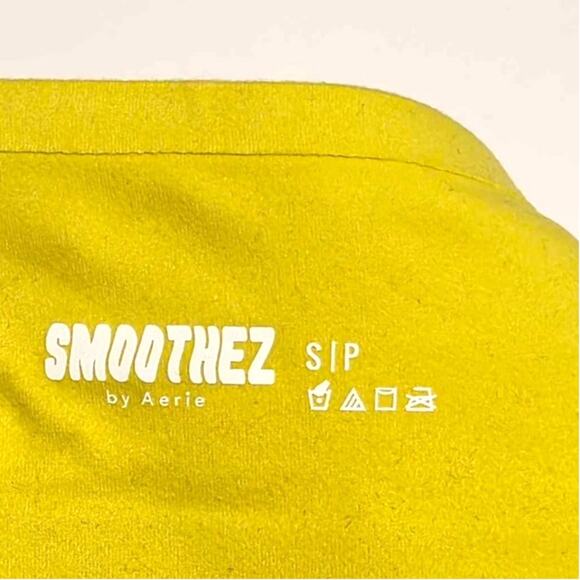 Aerie Smoothez Sheer Mesh V-Neck Triangle Bralette Yellow Small - Picture 4 of 11